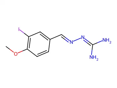 2-[(3-Iodo-4-methoxyphenyl)methylene]hydrazinecarboximidamide structure