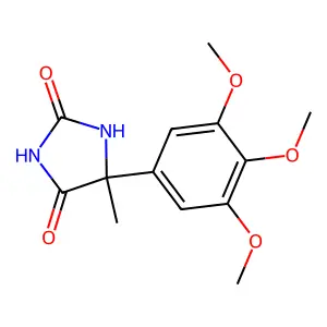 5-Methyl-5-(3,4,5-trimethoxyphenyl)imidazolidine-2,4-dione structure
