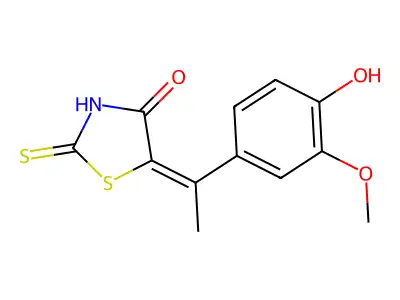 5-(ALPHA-METHYLVANILLYLIDENE)RHODANINE structure