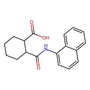 2-[(1-Naphthylamino)carbonyl]cyclohexanecarboxylic acid structure