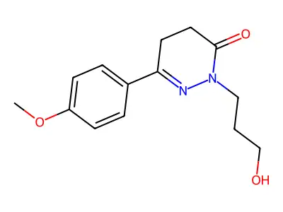 2-(3-Hydroxypropyl)-6-(4-methoxyphenyl)-4,5-dihydropyridazin-3(2H)-one structure
