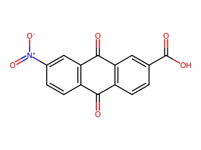 7-Nitro-9,10-dioxo-9,10-dihydroanthracene-2-carboxylic acid structure
