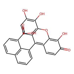 8-(3,4,5-Trihydroxy-6-oxoxanthen-9-yl)naphthalene-1-carboxylic acid structure