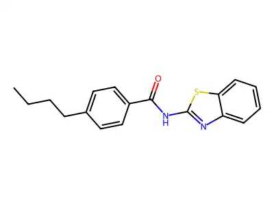 Benzamide, N-2-benzothiazolyl-4-butyl- structure