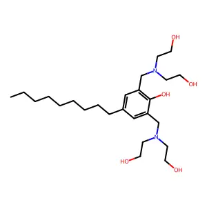 2,6-Bis((bis(2-hydroxyethyl)amino)methyl)-4-nonylphenol structure