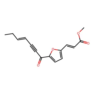 Methyl 3-(5-hept-4-en-2-ynoylfuran-2-yl)prop-2-enoate structure