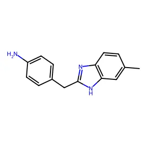 4-((5-Methyl-1H-benzo[d]imidazol-2-yl)methyl)aniline structure