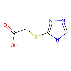 2-((4-methyl-4H-1,2,4-triazol-3-yl)sulfanyl)acetic acid structure