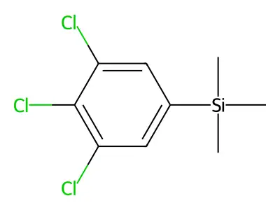 Trimethyl(3,4,5-trichlorophenyl)silane structure