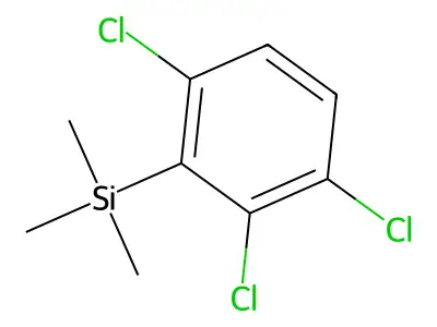 (2,3,6-Trichlorophenyl)trimethylsilane structure
