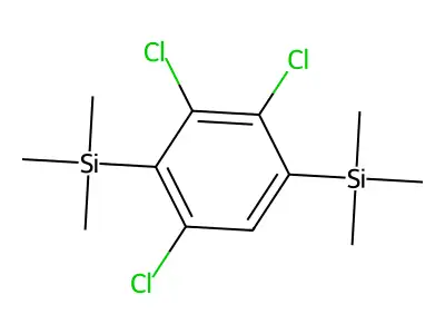 (2,3,5-Trichloro-1,4-phenylene)bis(trimethylsilane) structure