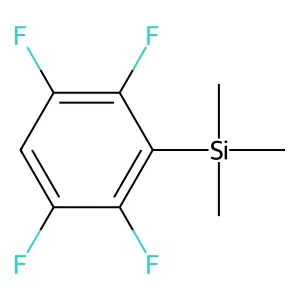 Trimethyl-(2,3,5,6-tetrafluorophenyl)silane structure