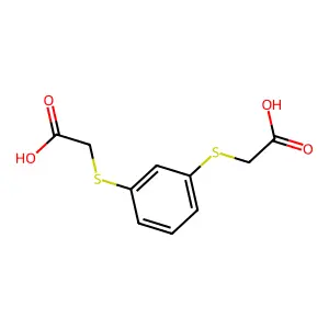 2-[3-(Carboxymethylsulfanyl)phenyl]sulfanylacetic acid structure
