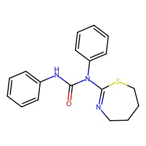 N,N'-Diphenyl-N'-(4,5,6,7-tetrahydro-1,3-thiazepin-2-yl)urea structure