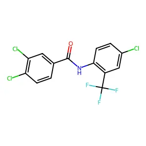 3,4-dichloro-N-[4-chloro-2-(trifluoromethyl)phenyl]benzamide structure