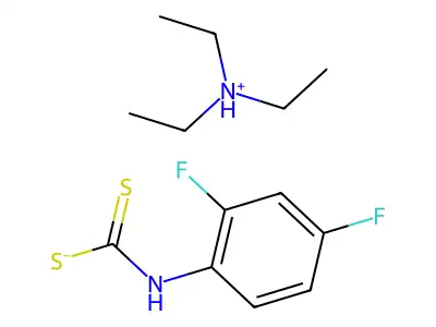 Triethylammonium (2,4-difluoroanilino)methanedithioate structure