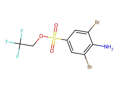 2,2,2-Trifluoroethyl 4-amino-3,5-dibromobenzenesulfonate structure