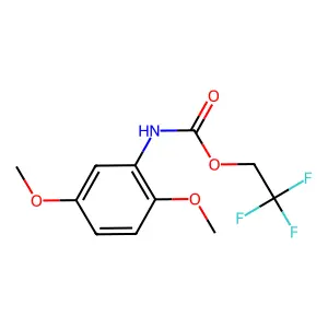 2,2,2-trifluoroethyl N-(2,5-dimethoxyphenyl)carbamate structure