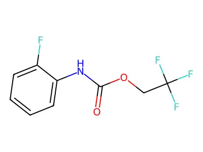 2,2,2-trifluoroethyl N-(2-fluorophenyl)carbamate structure