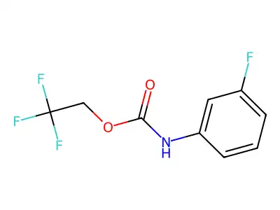 Carbamic acid, (3-fluorophenyl)-, 2,2,2-trifluoroethyl ester structure