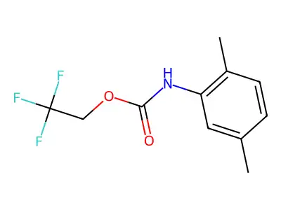 2,2,2-trifluoroethyl N-(2,5-dimethylphenyl)carbamate structure