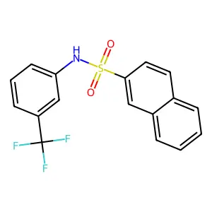 N-[3-(trifluoromethyl)phenyl]naphthalene-2-sulfonamide structure
