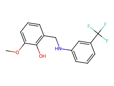 2-Methoxy-6-({[3-(trifluoromethyl)phenyl]amino}methyl)phenol structure