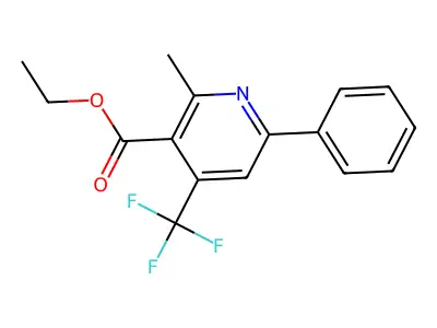 Ethyl 2-methyl-6-phenyl-4-(trifluoromethyl)nicotinate structure