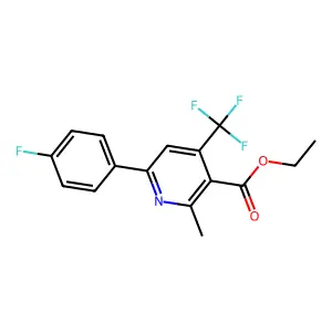 Ethyl 6-(4-fluorophenyl)-2-methyl-4-(trifluoromethyl)nicotinate structure