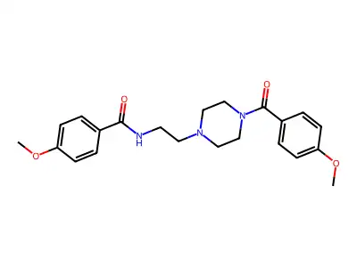 4-methoxy-N-{2-[4-(4-methoxybenzoyl)piperazin-1-yl]ethyl}benzamide structure