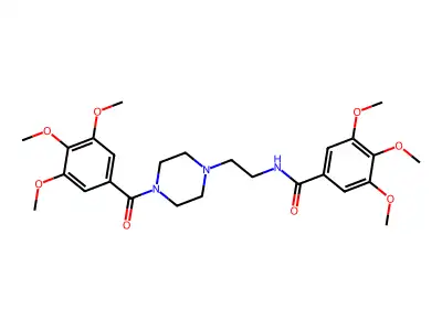 3,4,5-trimethoxy-N-{2-[4-(3,4,5-trimethoxybenzoyl)piperazino]ethyl}benzenecarboxamide structure