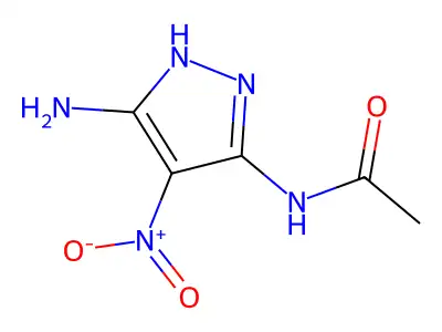 N-(3-amino-4-nitro-1H-pyrazol-5-yl)acetamide structure