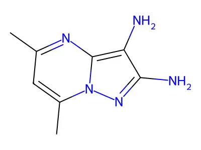 5,7-Dimethylpyrazolo[1,5-a]pyrimidine-2,3-diamine structure