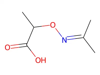 2-[[(1-Methylethylidene)amino]oxy]propanoic acid structure