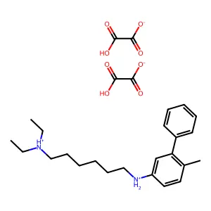 1,6-Hexanediamine, N,N-diethyl-N'-(6-methylbiphenyl-3-yl)-, dioxalate, hydrate structure