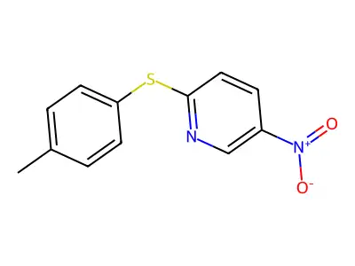 5-Nitro-2-p-tolylmercaptopyridine structure