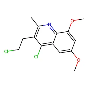 4-Chloro-3-(2-chloroethyl)-6,8-dimethoxy-2-methylquinoline structure