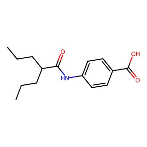 4-[(2-Propylpentanoyl)amino]benzoic acid structure