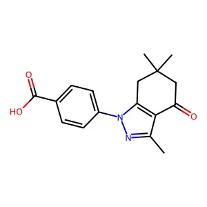 4-(4,5,6,7-Tetrahydro-3,6,6-trimethyl-4-oxo-1H-indazol-1-yl)benzoic acid structure