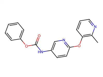 Phenyl (6-((2-methylpyridin-3-yl)oxy)pyridin-3-yl)carbamate structure