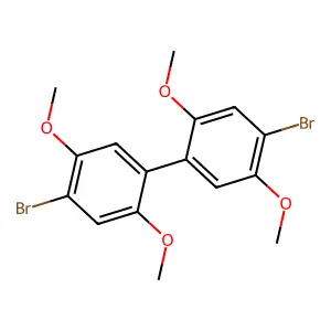 4,4'-Dibromo-2,2',5,5'-tetramethoxybiphenyl structure