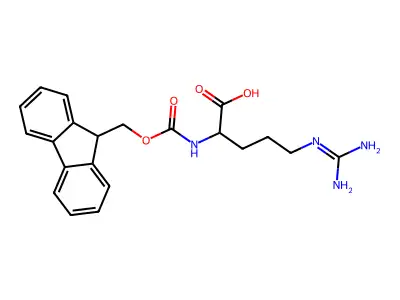 5-carbamimidamido-2-({[(9H-fluoren-9-yl)methoxy]carbonyl}amino)pentanoic acid structure