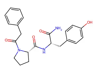 L-Tyrosinamide, 1-(phenylacetyl)-L-prolyl- structure