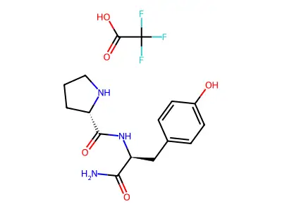 l-tyrosinamide, l-prolyl-, mono(trifluoroacetate) (salt) structure
