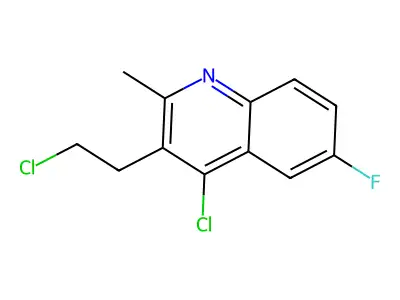 4-Chloro-3-(2-chloroethyl)-6-fluoro-2-methylquinoline structure