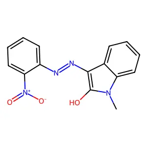 1-Methyl-1H-indole-2,3-dione 3-((2-(hydroxy(oxido)amino)phenyl)hydrazone) structure