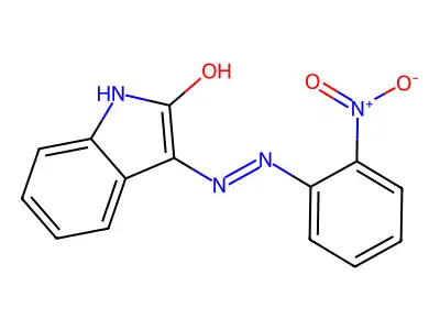 3-[2-(2-Nitrophenyl)hydrazinyl]indol-2-one structure