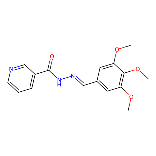 N'-[(E)-(3,4,5-trimethoxyphenyl)methylidene]pyridine-3-carbohydrazide structure