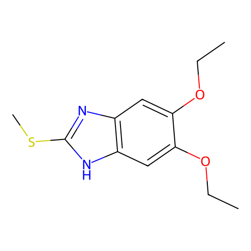 5,6-Diethoxy-2-(methyl-thio)-benzimidazole structure