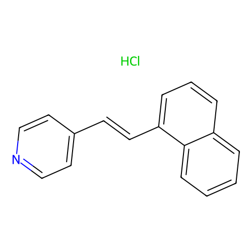 4-(1-Naphthylvinyl)pyridine hydrochloride, trans- structure